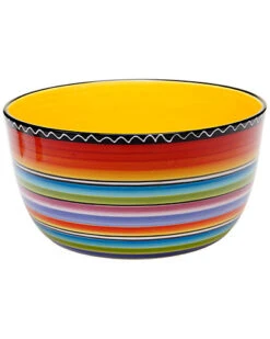 Tequila Sunrise 10.75in Hand-Painted Deep Bowl Home