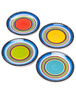 Set Of 4 Tequila Sunrise 11in Dinner Plates Home