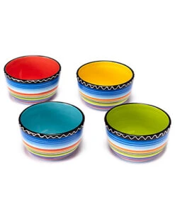 Set Of 4 Tequila Sunrise 5.25in Ice Cream Bowls Home