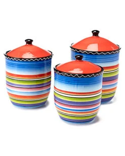 Tequila Sunrise Set Of 3 Canisters Home