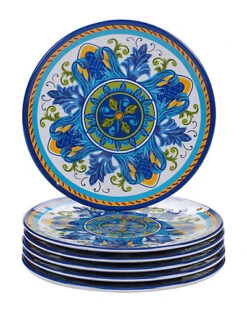Melamine Set Of 6 Lucca Salad Plates Home