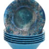 Melamine Set Of 6 Radiance Teal Bowl Home