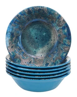 Melamine Set Of 6 Radiance Teal Bowl Home
