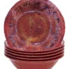 Melamine Set Of 6 Radiance Red Bowl Home