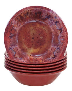 Melamine Set Of 6 Radiance Red Bowl Home