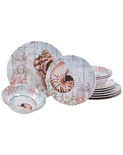 Melamine Sanibel 12pc Dinnerware Set Home