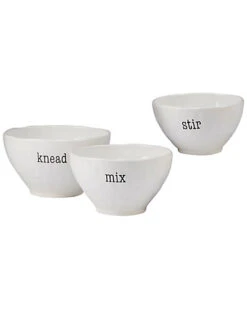 Just Words 3pc Mixing Bowl Set Home