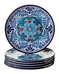 Melamine Talavera Set Of 6 Salad Plates Home