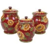 Set Of 3 Sunset Sunflower Canisters Home
