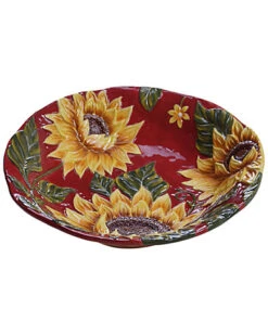 Sunset Sunflower 13in Serving Bowl Home