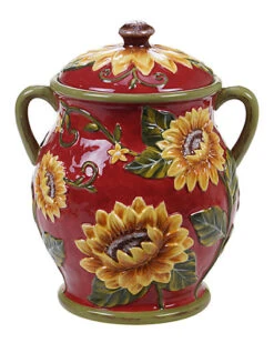 Sunset Sunflower 116oz Biscuit Jar Home