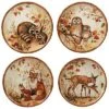 Pine Forest Set Of 4 Dessert Plate Home