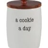 Just Words Cookie Jar With Bamboo Lid Home