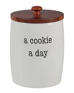 Just Words Cookie Jar With Bamboo Lid Home