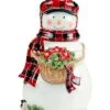 Hristmas Lodge Snowman 3-D Cookie Jar Home