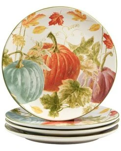 Autumn Harvest Set Of 4 Dinner Plates Home