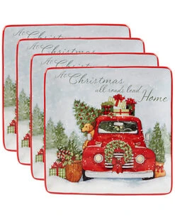 Home For Christmas Set Of 4 Dinner Plate