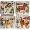 Hristmas On The Farm Set Of 4 Dessesrt Plate Home