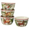 Hristmas On The Farm Set Of 4 Ice Cream Bowls Home
