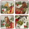 Hristmas On The Farm Set Of 4 Canape Plates Home