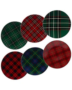 6pc Christmas Dinner Plates Home