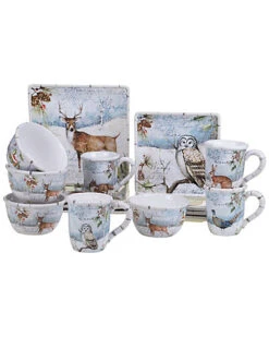 Winter's Lodge 16pc Dinnerware Set Home