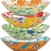 Damask Floral Set Of 4 Soup Bowl 4 Assorted Home