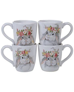 Sweet Bunny Set Of 4 Mugs Home