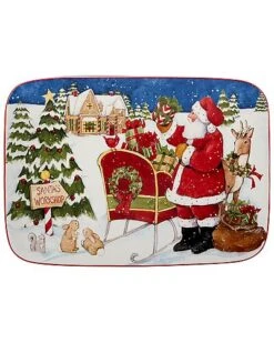 Santa's Workshop Rectangular Platter Home