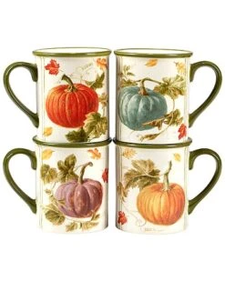 Autumn Harvest Set Of 4 Mugs Home