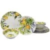 Melamine 12pc Lemon Zest Dinnerware Set Home