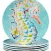 Set Of 6 Deep Sea Salad Plates Home