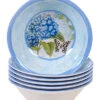 Melamine Hydrangea Garden Set Of 6 All Purpose Bowls Home