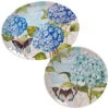Melamine Hydrangea Garden 2pc Platter Set Home