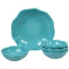 Melanine Perlette Teal 5pc Salad/Serving Set Home