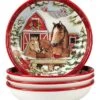 Homestead Christmas Set Of 4 Soup Bowl
