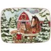 Homestead Christmas Rectangular Platter Small