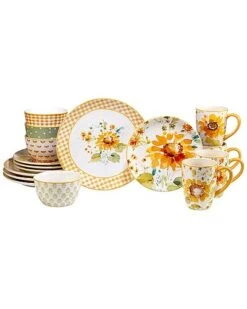 Sunflowers Forever 16pc Dinnerware Set Home