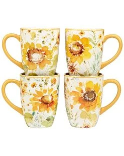 Sunflowers Forever 16pc Dinnerware Set Home -Certified International Shop 3050206029 RLLD 3