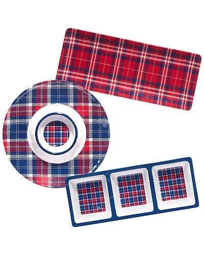 Patriotic Plaid 3pc Hostess Set Home 1 Patriotic Plaid 3pc Hostess Set Home