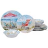 Melanine Ocean View 12pc Dinnerware Set Home