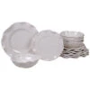Melamine Perlette Cream 12pc Dinnerware Set Home