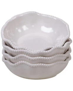 Melamine Perlette Cream Set Of 4 All Purpose Bowls Home
