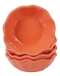 Melamine Perlette Coral Set Of 4 All Purpose Bowls Home
