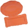 Melanine Perlette Coral 2pc Platter Set Home