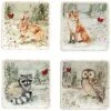 Winter'S Walk Set Of 4 Canape Plates Home