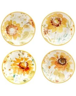 Sunflowers Forever Set Of 4 Soup/Pasta Bowls Home