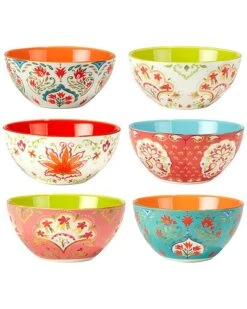 Francesca Set Of 6 All Purpose Bowl 6.25in 6 Assorted Home