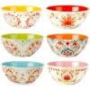Francesca Set Of 6 All Purpose Bowl 4.75in 6 Assorted Home