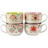 Francesca Set Of 4 Jumbo Cups 4 Assorted Home